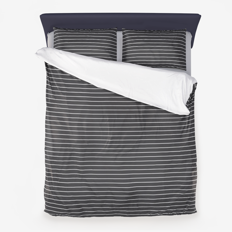 Charcoal Stripe Duvet Cover