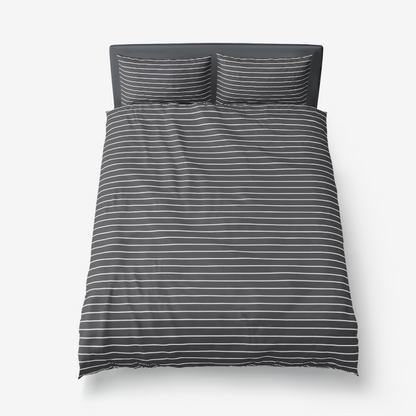 Charcoal Stripe Duvet Cover