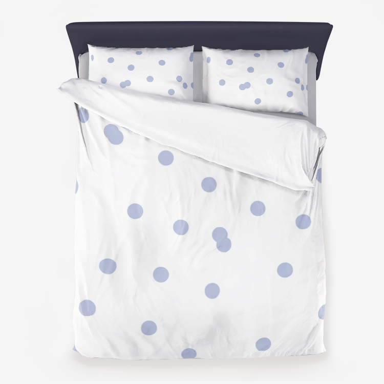 Blue Polka Dot Duvet Cover