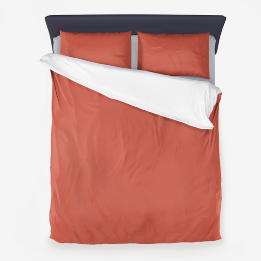 Deep Orange Duvet Cover