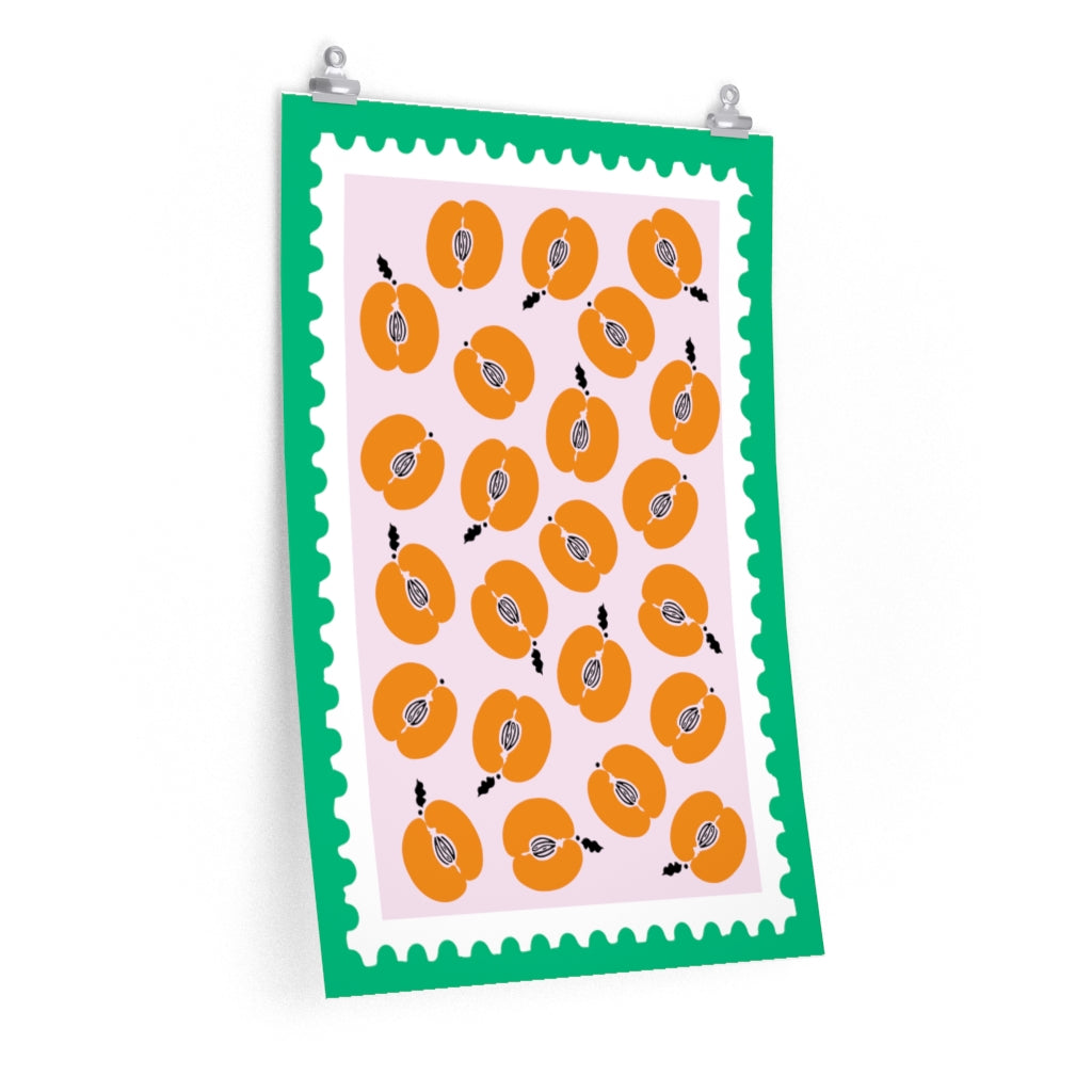 Peaches Stamp - Art Print