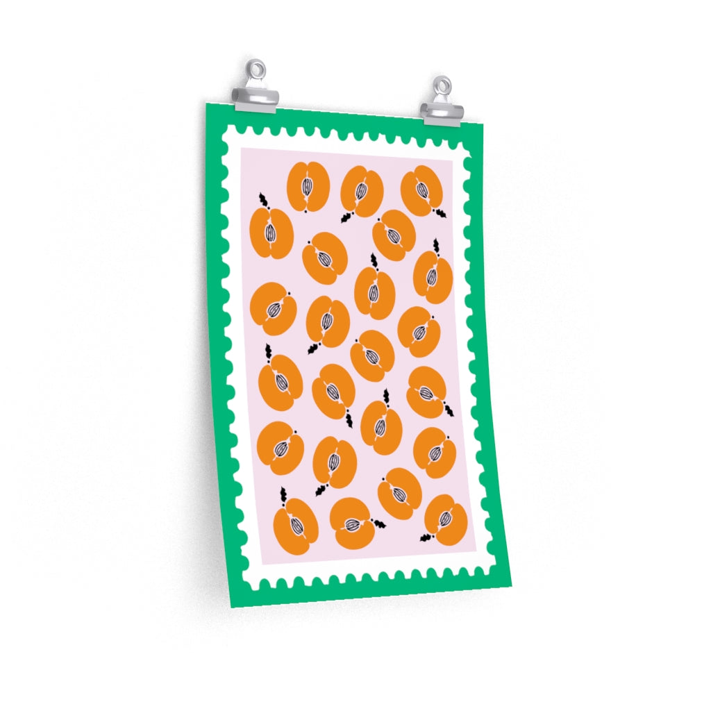 Peaches Stamp - Art Print