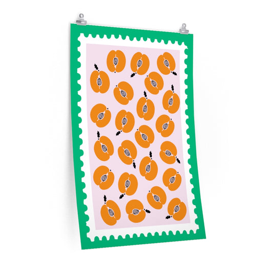 Peaches Stamp - Art Print