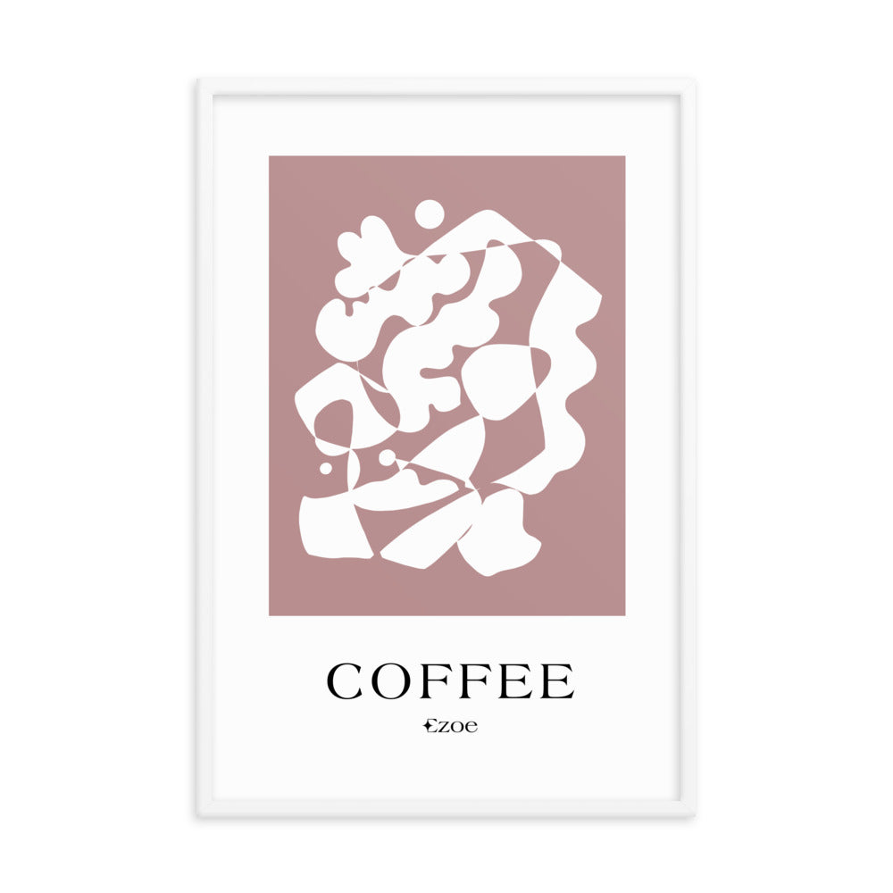 Framed Coffee Abstract Art Print