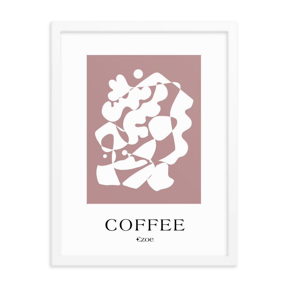 Framed Coffee Abstract Art Print