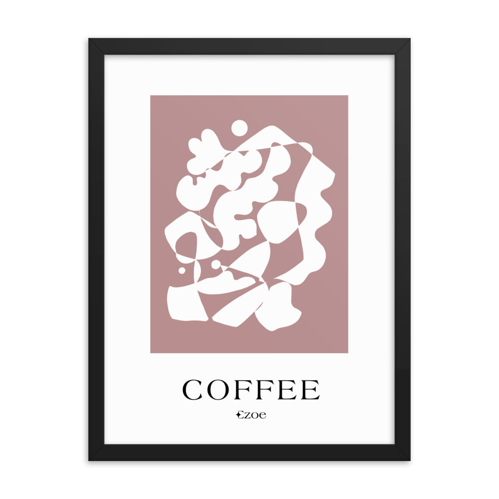 Framed Coffee Abstract Art Print