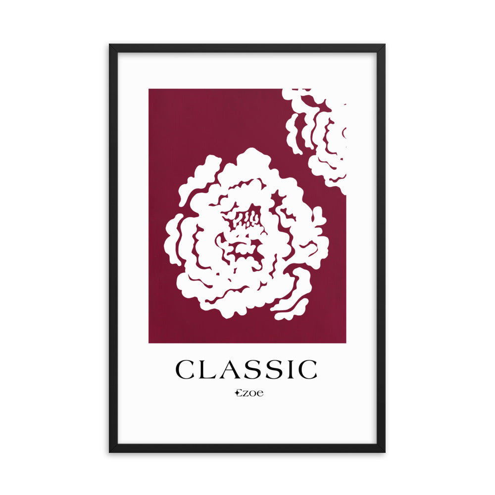 Framed Classic Rose Art Print