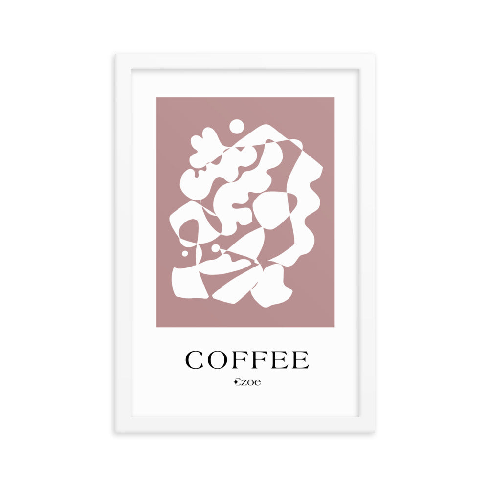 Framed Coffee Abstract Art Print