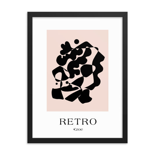 Framed Retro Abstract Art Print