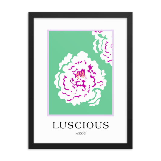 Framed Luscious Flower Art Print