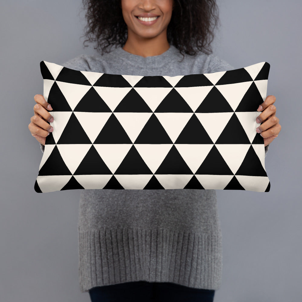 Geometric Triangle Cushion