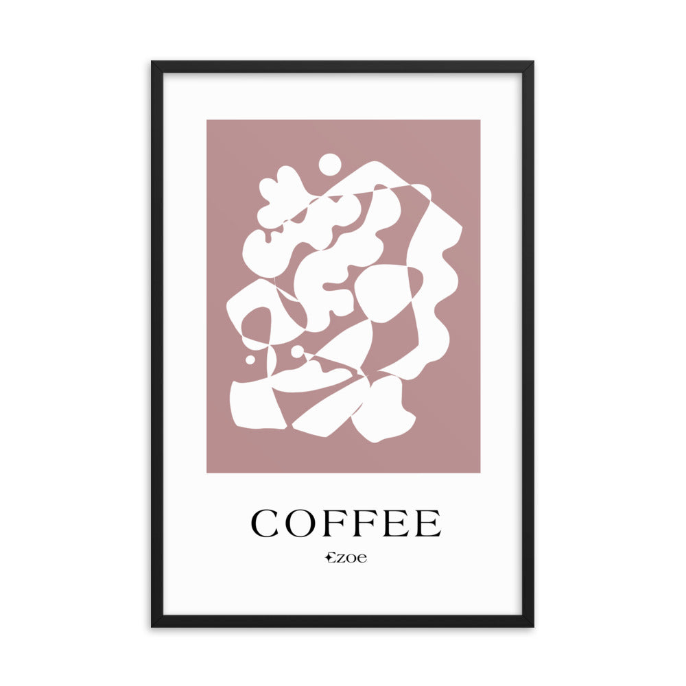 Framed Coffee Abstract Art Print