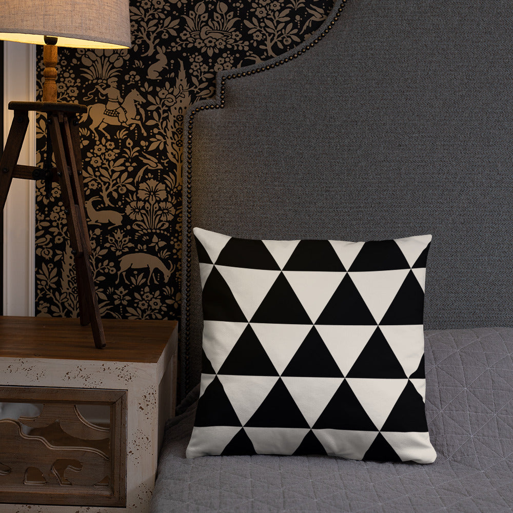 Geometric Triangle Cushion