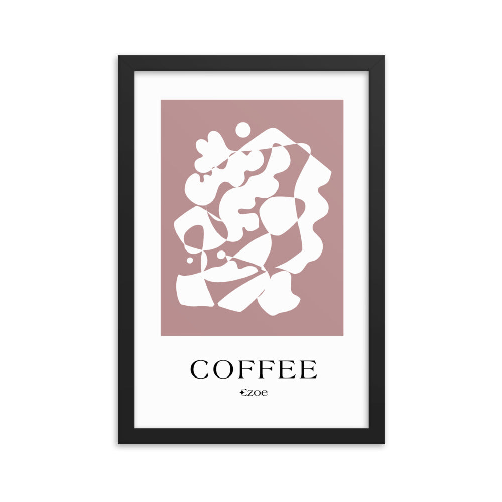 Framed Coffee Abstract Art Print